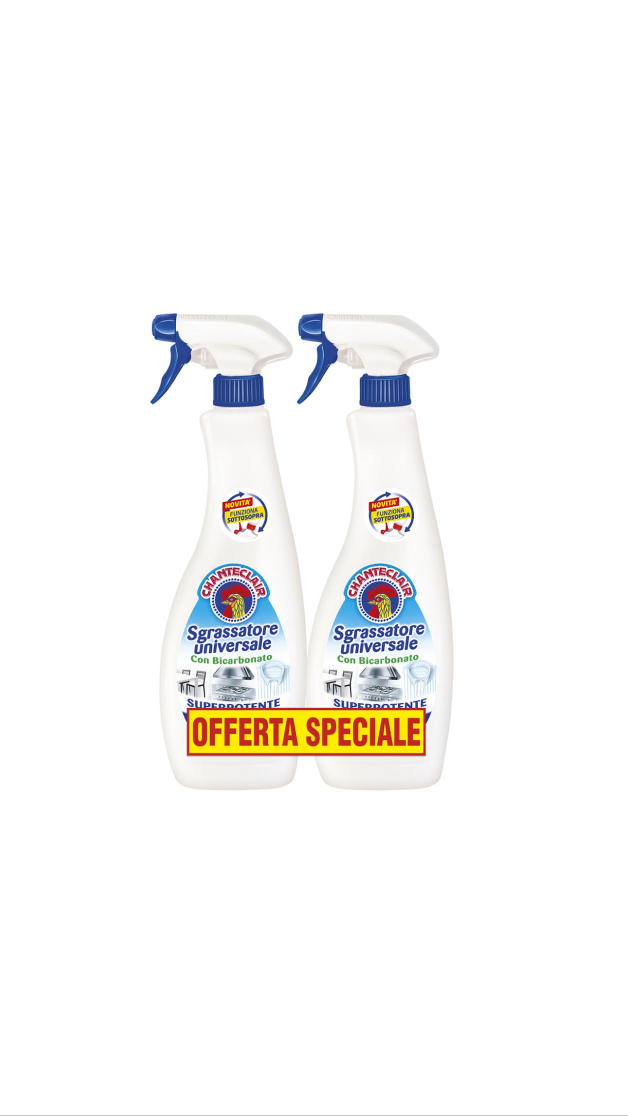 Chanteclair degreaser 2x600ml with gun bicarbonato