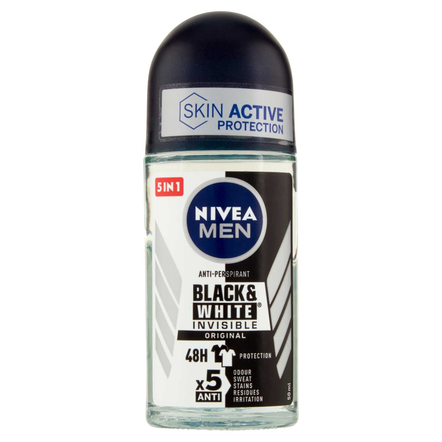 Nivea deo roll-on 50ml for men black&white