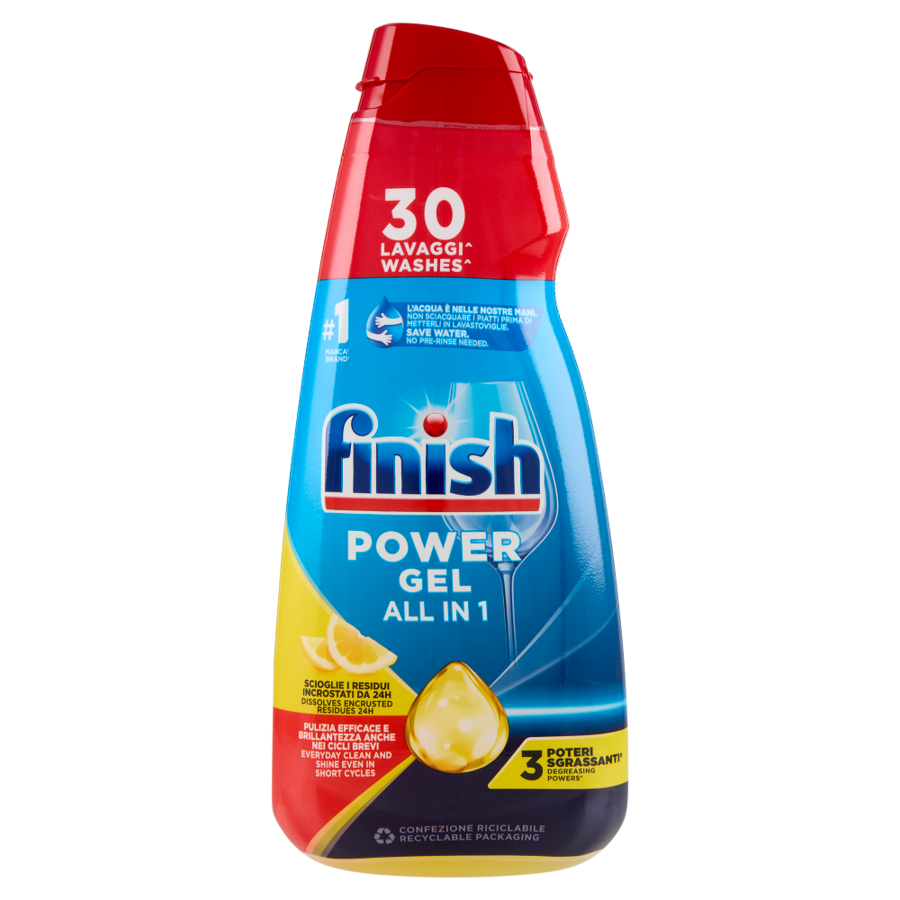 Finish power gel liquid 600ml lemon