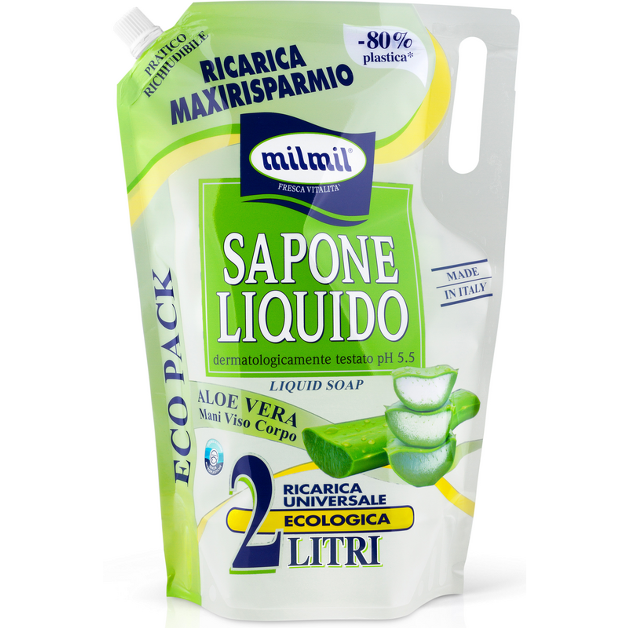 Mil MIl liquid soap 2.0L recharge aloe