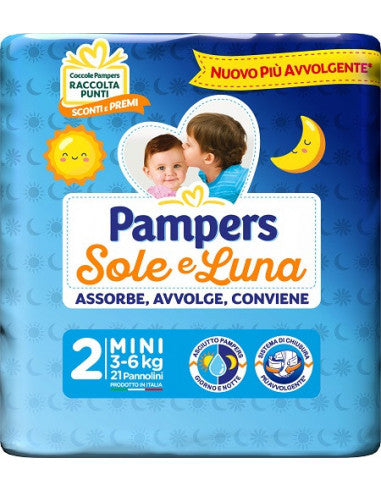 Pampers nappies sole&luna 2 mini x21