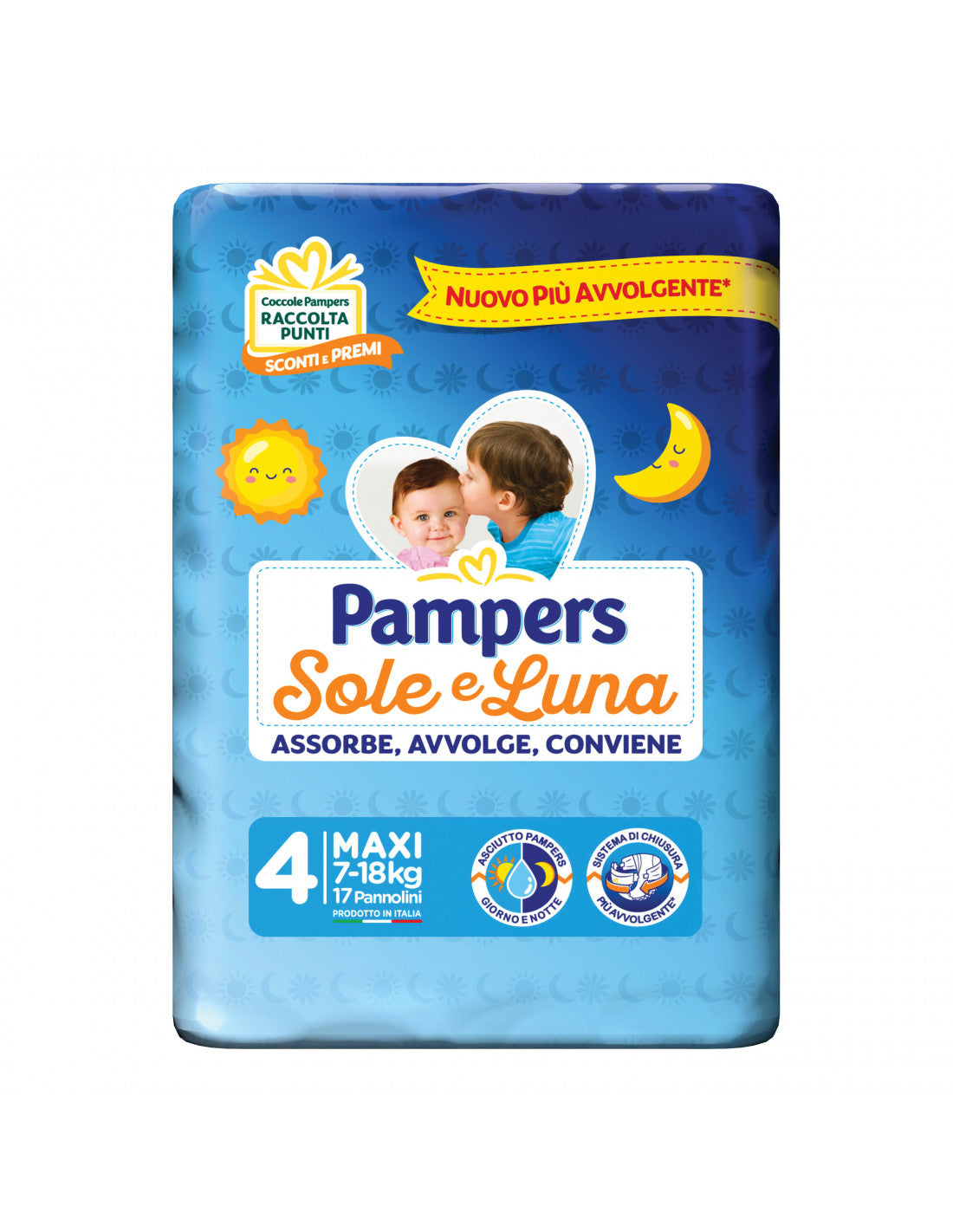 Pampers nappies sole&luna 4 maxi x17